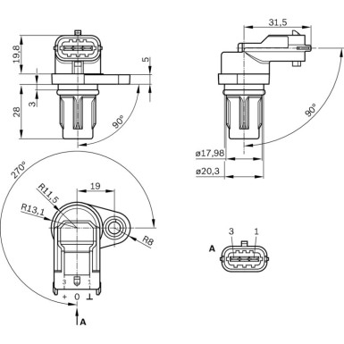 0 232 103 097 Sensor, Nockenwellenposition