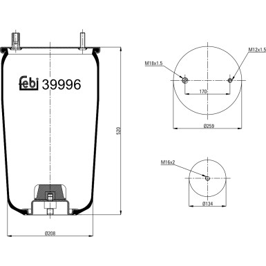FEBI BILSTEIN 39996 Federbalg, Luftfederung