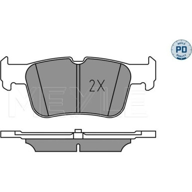 025 222 3116/PD Bremsbelagsatz, Scheibenbremse MEYLE-PD: Advanced performance and design.