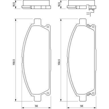 BOSCH Bremsbelagsatz, Scheibenbremse 0 986 424 715