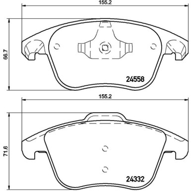 Brembo Bremsbelagsatz, Scheibenbremse PRIME LINE P 61 117