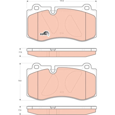 GDB1733 Bremsbelagsatz, Scheibenbremse COTEC