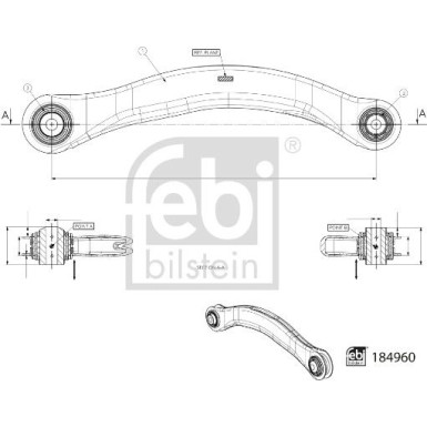 FEBI BILSTEIN 184960 Querlenker, Lenker, Radaufhängung