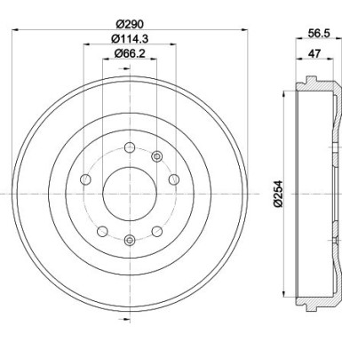 Hella | Bremstrommel | 8DT 355 300-901