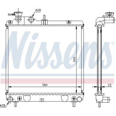 Nissens | Kühler, Motorkühlung | 67500A