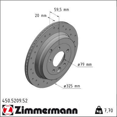 Zimmermann Bremsscheibe SPORT Z 450.5209.52