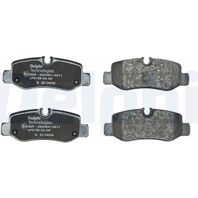 LP3139 Bremsbelagsatz, Scheibenbremse