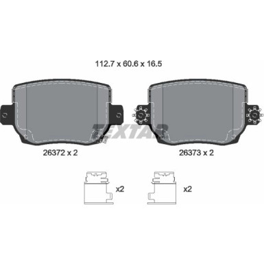 2637201 Bremsbelagsatz, Scheibenbremse Q+