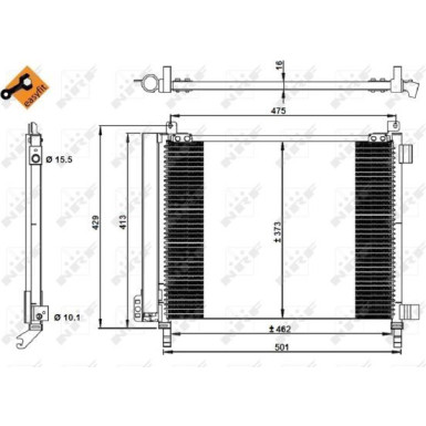 350228 Kondensator, Klimaanlage EASY FIT