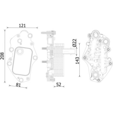 Mahle | Ölkühler, Motoröl | CLC 277 000S
