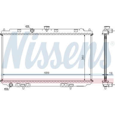 Nissens | Kühler, Motorkühlung | 67350A