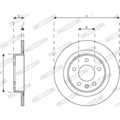 Ferodo | Bremsscheibe | DDF2812C