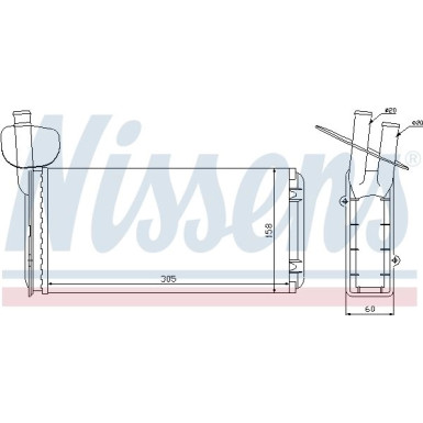 Nissens | Wärmetauscher, Innenraumheizung | 73965