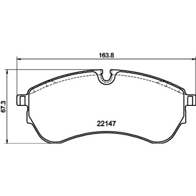 Hella | Bremsbelagsatz, Scheibenbremse | 8DB 355 032-921