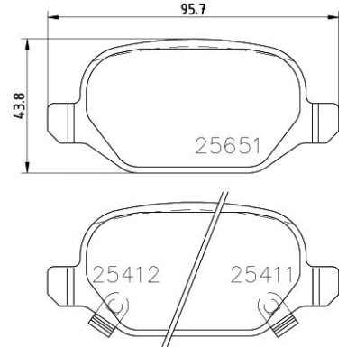 Hella | Bremsbelagsatz, Scheibenbremse | 8DB 355 020-751