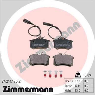 24211.170.2 Bremsbelagsatz, Scheibenbremse