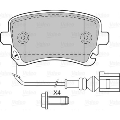 598671 Bremsbelagsatz, Scheibenbremse