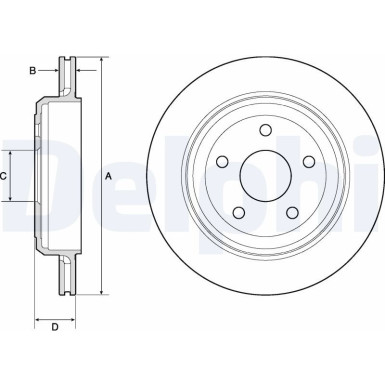 Delphi | Bremsscheibe | BG4802C