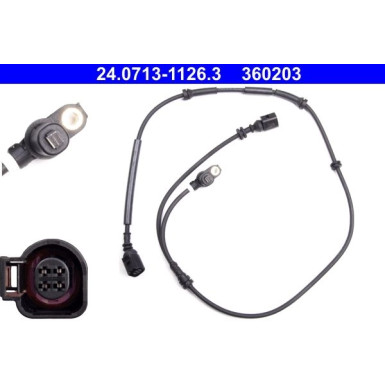 ATE | Sensor, Raddrehzahl | 24.0713-1126.3