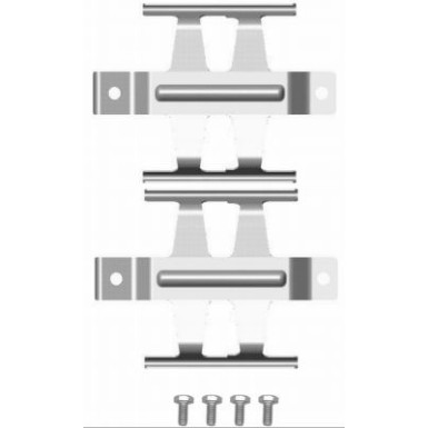 Hella | Zubehörsatz, Scheibenbremsbelag | 8DZ 355 204-121