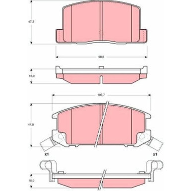 GDB3058 Bremsbelagsatz, Scheibenbremse