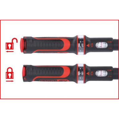 Drehmomentschlüssel-Satz | KS TOOLS 1/2" Ratschen Drehmomentschlüssel Drehknopf 40-200 Nm | 516.1442