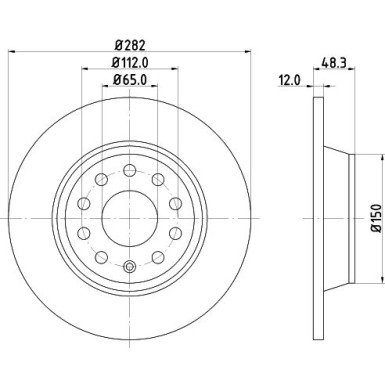 Hella Pagid | Bremsscheibe | 8DD 355 112-141