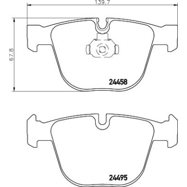 Hella Pagid | Bremsbelagsatz, Scheibenbremse | 8DB 355 013-171