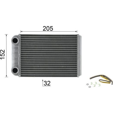 Mahle | Wärmetauscher, Innenraumheizung | AH 258 000P