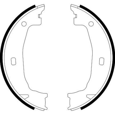 Hella | Bremsbackensatz, Feststellbremse | 8DA 355 050-391