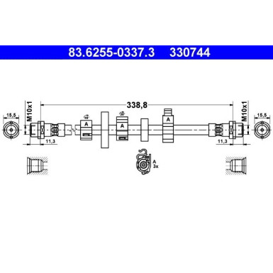 ATE | Bremsschlauch | 83.6255-0337.3