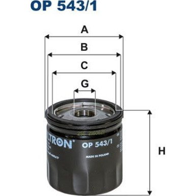 FILTRON OP 543/1 Ölfilter M22x1.5, Anschraubfilter FILTRON OP 543/1 Ölfilter M22x1.5, Anschraubfilter