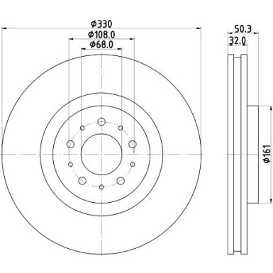 Hella | Bremsscheibe | 8DD 355 115-591