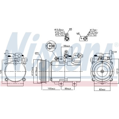 Nissens | Kompressor, Klimaanlage | 890130