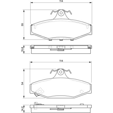 0 986 424 561 Bremsbelagsatz, Scheibenbremse