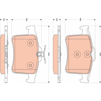 GDB1877 Bremsbelagsatz, Scheibenbremse