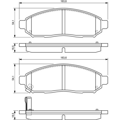 BOSCH Bremsbelagsatz, Scheibenbremse 0 986 494 151