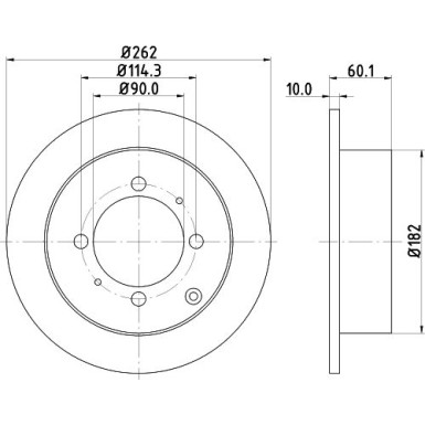 Hella | Bremsscheibe | 8DD 355 107-331