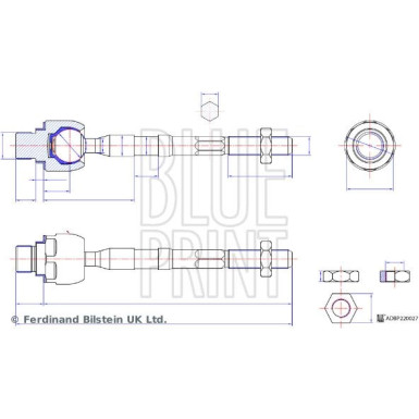 Blue Print | Axialgelenk, Spurstange | ADBP870094