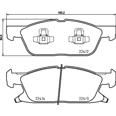 Hella | Bremsbelagsatz, Scheibenbremse | 8DB 355 024-981