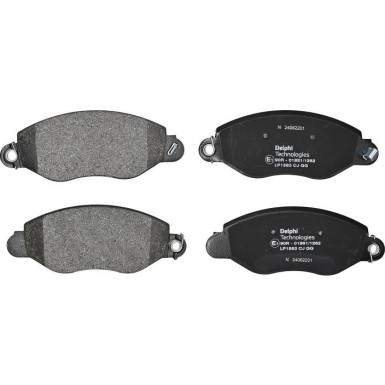 Delphi | Bremsbelagsatz, Scheibenbremse | LP1583