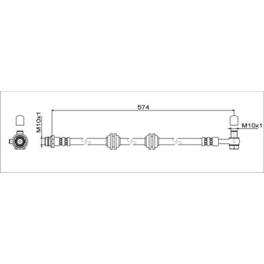 Metzger | Bremsschlauch | 4111755