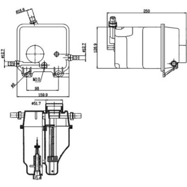 Mahle Ausgleichsbehälter, Kühlmittel BEHR CRT 125 000S