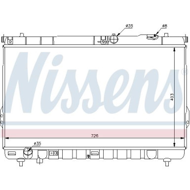 Nissens | Kühler, Motorkühlung | 67031