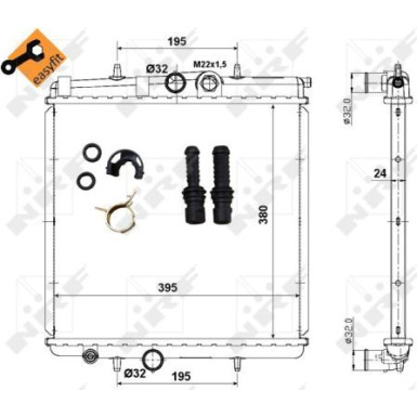 509523 Kühler, Motorkühlung EASY FIT 509523 Kühler, Motorkühlung EASY FIT