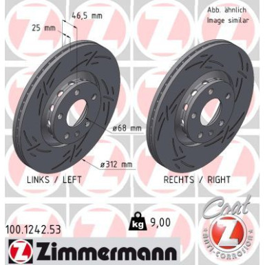 Zimmermann Bremsscheibe BLACK Z 100.1242.53