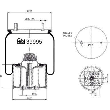 FEBI BILSTEIN 39995 Federbalg, Luftfederung
