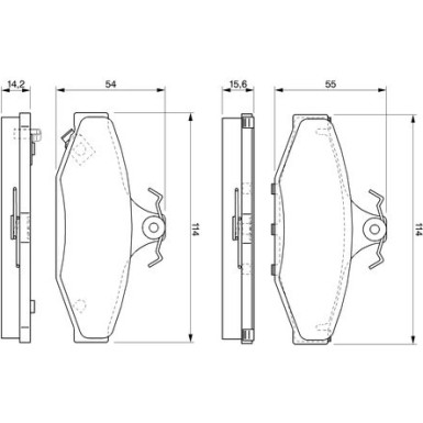 0 986 424 561 Bremsbelagsatz, Scheibenbremse