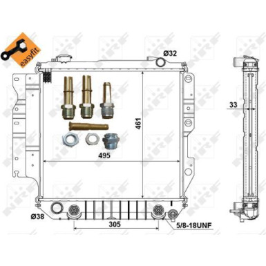 50315 Kühler, Motorkühlung EASY FIT