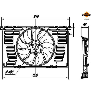470080 Lüfter, Motorkühlung